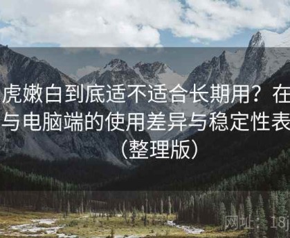 白虎嫩白到底适不适合长期用？在手机与电脑端的使用差异与稳定性表现（整理版）