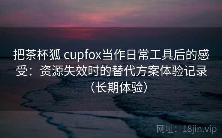 把茶杯狐 cupfox当作日常工具后的感受：资源失效时的替代方案体验记录（长期体验）