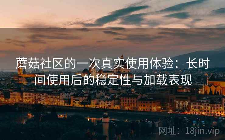 蘑菇社区的一次真实使用体验：长时间使用后的稳定性与加载表现