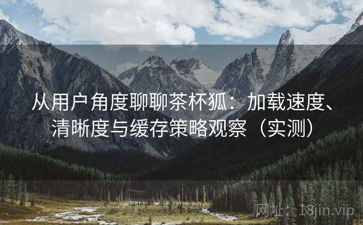 从用户角度聊聊茶杯狐:加载速度、清晰度与缓存策略观察(实测) 从用户角度聊聊茶杯狐:加载速度、清晰度与缓存策略观察(实测)